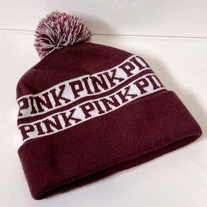 PINK Hat with Pom Pom